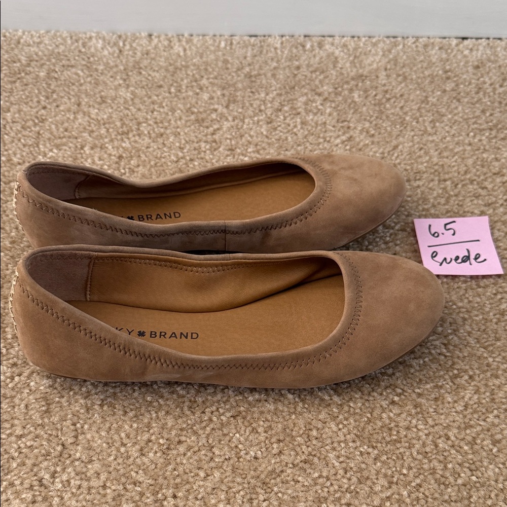 Lucky Brand Emmie Style Women's Suede and Leather Flats Size 6.5 & 7 - Picture 15 of 16